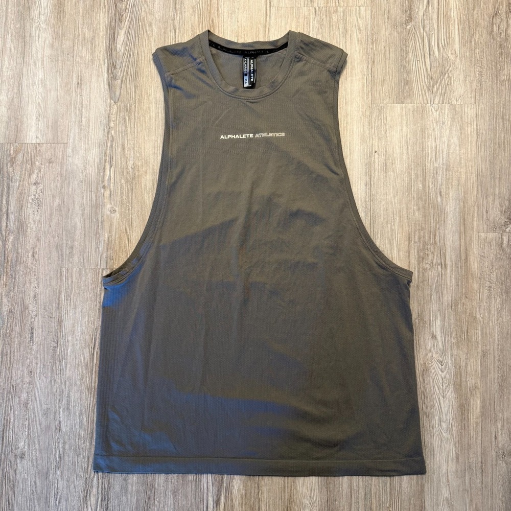 Alphalete Mens XL Muscle Tank Top Dark Gray